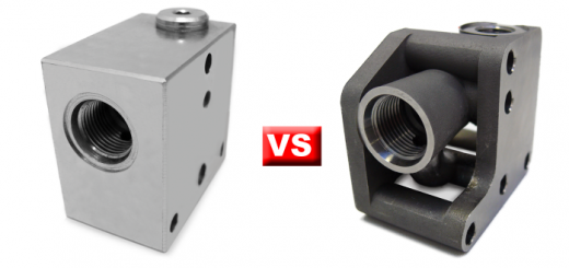 comparison with machining valve 1